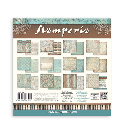 SBBL189 - Stamperia - Stamperia bloc de fonds scrapbooking 30,5x30,5 cm – Symphony - Scrapbooking Pad - Detail 9 SBBL189 - Stamperia - Stamperia bloc de fonds scrapbooking 30,5x30,5 cm – Symphony - Scrapbooking Pad - Detail 9