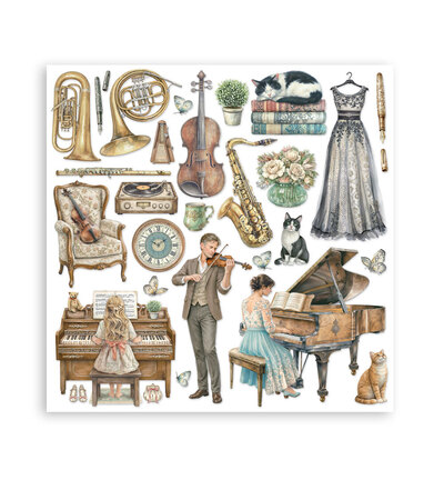 SBBS144 - Stamperia - Stamperia petit bloc scrapbooking 20,3x20,3 cm – Symphony - Scrapbooking Pad - Detail 7 SBBS144 - Stamperia - Stamperia petit bloc scrapbooking 20,3x20,3 cm – Symphony - Scrapbooking Pad - Detail 7