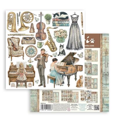 SBBS144 - Stamperia - Stamperia petit bloc scrapbooking 20,3x20,3 cm – Symphony - Scrapbooking Pad - Detail 8 SBBS144 - Stamperia - Stamperia petit bloc scrapbooking 20,3x20,3 cm – Symphony - Scrapbooking Pad - Detail 8