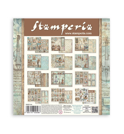 SBBS144 - Stamperia - Stamperia petit bloc scrapbooking 20,3x20,3 cm – Symphony - Scrapbooking Pad - Detail 9 SBBS144 - Stamperia - Stamperia petit bloc scrapbooking 20,3x20,3 cm – Symphony - Scrapbooking Pad - Detail 9