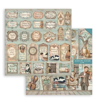 SBBS144 - Stamperia - Stamperia petit bloc scrapbooking 20,3x20,3 cm – Symphony - Scrapbooking Pad - Detail 11 SBBS144 - Stamperia - Stamperia petit bloc scrapbooking 20,3x20,3 cm – Symphony - Scrapbooking Pad - Detail 11