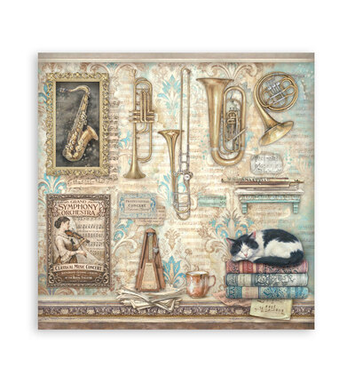 SBBS144 - Stamperia - Stamperia petit bloc scrapbooking 20,3x20,3 cm – Symphony - Scrapbooking Pad - Detail 16 SBBS144 - Stamperia - Stamperia petit bloc scrapbooking 20,3x20,3 cm – Symphony - Scrapbooking Pad - Detail 16