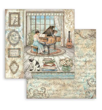 SBBS144 - Stamperia - Stamperia petit bloc scrapbooking 20,3x20,3 cm – Symphony - Scrapbooking Pad - Detail 21 SBBS144 - Stamperia - Stamperia petit bloc scrapbooking 20,3x20,3 cm – Symphony - Scrapbooking Pad - Detail 21