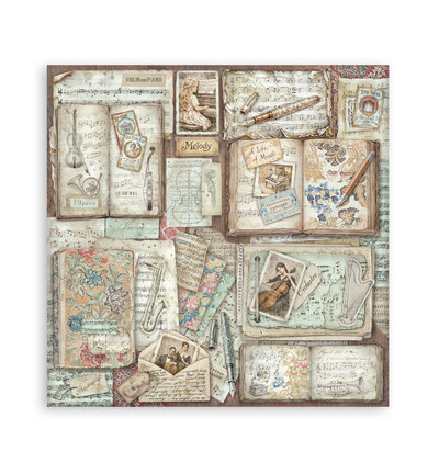 SBBS144 - Stamperia - Stamperia petit bloc scrapbooking 20,3x20,3 cm – Symphony - Scrapbooking Pad - Detail 28 SBBS144 - Stamperia - Stamperia petit bloc scrapbooking 20,3x20,3 cm – Symphony - Scrapbooking Pad - Detail 28