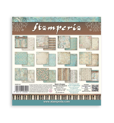 SBBS145 - Stamperia - Stamperia bloc de fonds scrapbooking 20,3x20,3 cm – Symphony - Scrapbooking Pad - Detail 8 SBBS145 - Stamperia - Stamperia bloc de fonds scrapbooking 20,3x20,3 cm – Symphony - Scrapbooking Pad - Detail 8