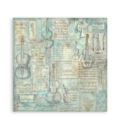 SBBXLB38 - Stamperia - Stamperia bloc papier simple face 30,5x30,5 cm – Symphony - Scrapbooking Pad - Detail 1 SBBXLB38 - Stamperia - Stamperia bloc papier simple face 30,5x30,5 cm – Symphony - Scrapbooking Pad - Detail 1
