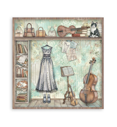 SBBXLB38 - Stamperia - Stamperia bloc papier simple face 30,5x30,5 cm – Symphony - Scrapbooking Pad - Detail 17 SBBXLB38 - Stamperia - Stamperia bloc papier simple face 30,5x30,5 cm – Symphony - Scrapbooking Pad - Detail 17