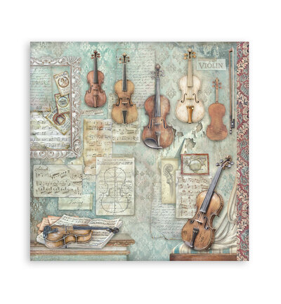 SBBXLB38 - Stamperia - Stamperia bloc papier simple face 30,5x30,5 cm – Symphony - Scrapbooking Pad - Detail 19 SBBXLB38 - Stamperia - Stamperia bloc papier simple face 30,5x30,5 cm – Symphony - Scrapbooking Pad - Detail 19
