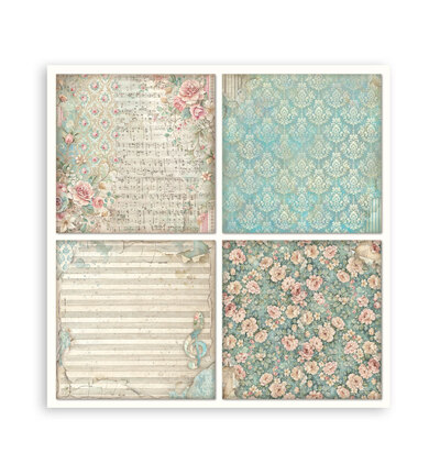 SBBSXB26 - Stamperia - Stamperia bloc papier simple face 20,3x20,3 cm – Symphony - Scrapbooking Pad - Detail 14 SBBSXB26 - Stamperia - Stamperia bloc papier simple face 20,3x20,3 cm – Symphony - Scrapbooking Pad - Detail 14