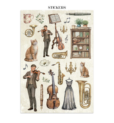 SBJK24 - Stamperia - Stamperia junk journal stickers et découpes – Symphony - Junk journal - Detail 2 SBJK24 - Stamperia - Stamperia junk journal stickers et découpes – Symphony - Junk journal - Detail 2