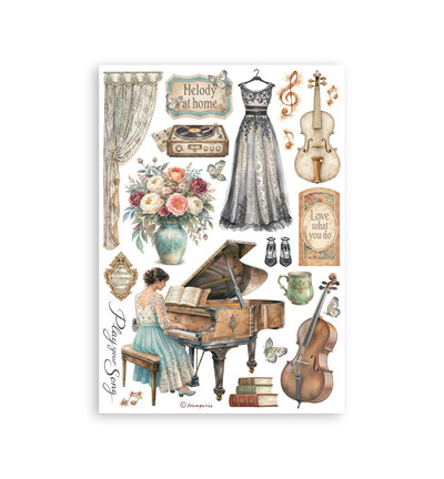 SBW34 - Stamperia - Stamperia bloc washi A5 8 feuilles – Symphony - Washi Pad - Detail 2 SBW34 - Stamperia - Stamperia bloc washi A5 8 feuilles – Symphony - Washi Pad - Detail 2