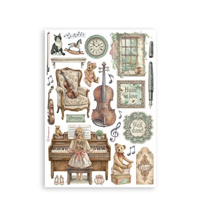 SBW34 - Stamperia - Stamperia bloc washi A5 8 feuilles – Symphony - Washi Pad - Detail 3 SBW34 - Stamperia - Stamperia bloc washi A5 8 feuilles – Symphony - Washi Pad - Detail 3