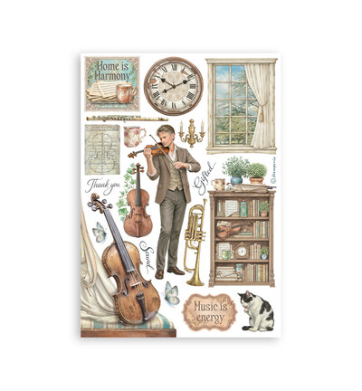 SBW34 - Stamperia - Stamperia bloc washi A5 8 feuilles – Symphony - Washi Pad - Detail 5 SBW34 - Stamperia - Stamperia bloc washi A5 8 feuilles – Symphony - Washi Pad - Detail 5