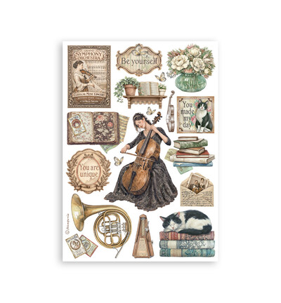 SBW34 - Stamperia - Stamperia bloc washi A5 8 feuilles – Symphony - Washi Pad - Detail 6 SBW34 - Stamperia - Stamperia bloc washi A5 8 feuilles – Symphony - Washi Pad - Detail 6