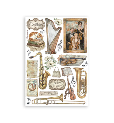 SBW34 - Stamperia - Stamperia bloc washi A5 8 feuilles – Symphony - Washi Pad - Detail 7 SBW34 - Stamperia - Stamperia bloc washi A5 8 feuilles – Symphony - Washi Pad - Detail 7