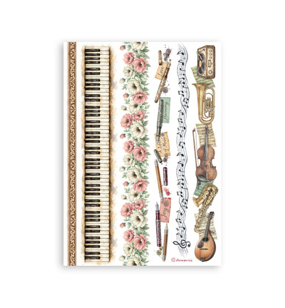 SBW34 - Stamperia - Stamperia bloc washi A5 8 feuilles – Symphony - Washi Pad - Detail 8 SBW34 - Stamperia - Stamperia bloc washi A5 8 feuilles – Symphony - Washi Pad - Detail 8