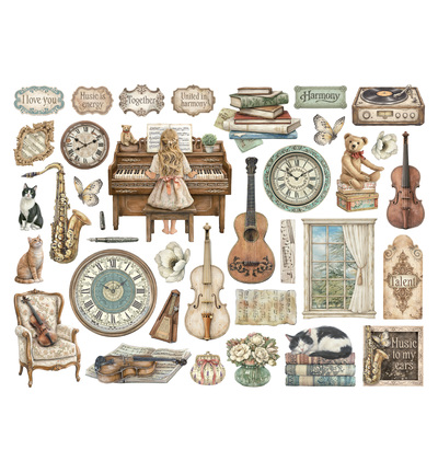 DFLDC136 - Stamperia - Stamperia Die-Cuts – Symphony - Ephemera & Die Cut - Detail 1 DFLDC136 - Stamperia - Stamperia Die-Cuts – Symphony - Ephemera & Die Cut - Detail 1