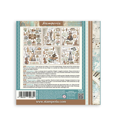 DFLRBX16 - Stamperia - Stamperia set Rub-On 6 feuilles – Symphony - Rub On - Detail 7 DFLRBX16 - Stamperia - Stamperia set Rub-On 6 feuilles – Symphony - Rub On - Detail 7