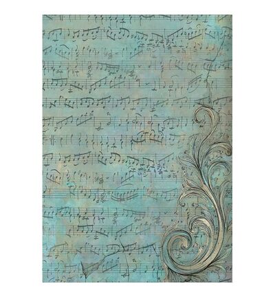 DFSAK6055 - Stamperia - Stamperia papier de riz A6 fonds 8 feuilles – Symphony - Rice Paper - Detail 1 DFSAK6055 - Stamperia - Stamperia papier de riz A6 fonds 8 feuilles – Symphony - Rice Paper - Detail 1