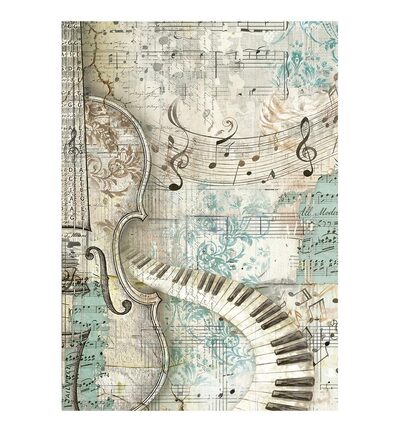 DFSAK6055 - Stamperia - Stamperia papier de riz A6 fonds 8 feuilles – Symphony - Rice Paper - Detail 2 DFSAK6055 - Stamperia - Stamperia papier de riz A6 fonds 8 feuilles – Symphony - Rice Paper - Detail 2