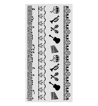KSTDL165 - Stamperia - Stamperia pochoir 12x25 cm – Symphony bordures - Stencil - Detail 1 KSTDL165 - Stamperia - Stamperia pochoir 12x25 cm – Symphony bordures - Stencil - Detail 1
