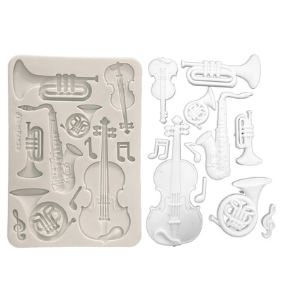 KACMA615 - Stamperia - Stamperia moule en silicone A5 – Symphony instruments de musique - Moules en silicone - Detail 1 KACMA615 - Stamperia - Stamperia moule en silicone A5 – Symphony instruments de musique - Moules en silicone - Detail 1