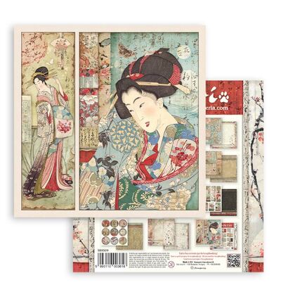 SBBS09 - Stamperia - Stamperia petit bloc scrapbooking 20,3x20,3 cm – Oriental Garden - Scrapbooking Pad - Detail 8 SBBS09 - Stamperia - Stamperia petit bloc scrapbooking 20,3x20,3 cm – Oriental Garden - Scrapbooking Pad - Detail 8