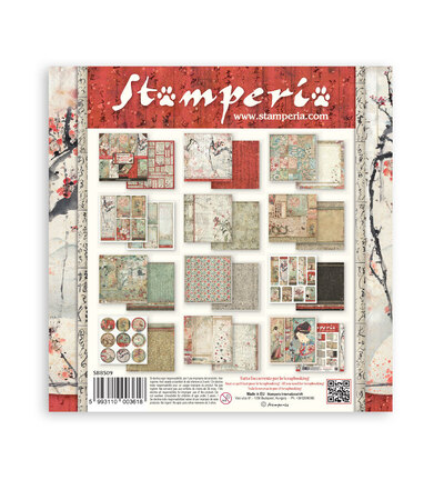 SBBS09 - Stamperia - Stamperia petit bloc scrapbooking 20,3x20,3 cm – Oriental Garden - Scrapbooking Pad - Detail 9 SBBS09 - Stamperia - Stamperia petit bloc scrapbooking 20,3x20,3 cm – Oriental Garden - Scrapbooking Pad - Detail 9