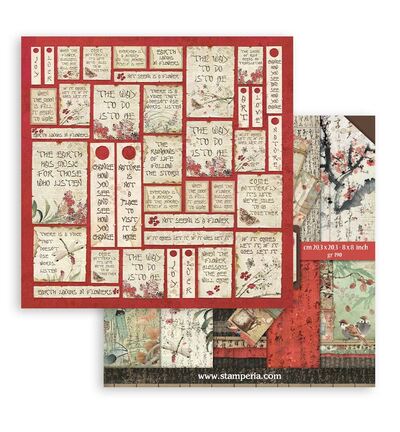 SBBS09 - Stamperia - Stamperia petit bloc scrapbooking 20,3x20,3 cm – Oriental Garden - Scrapbooking Pad - Detail 11 SBBS09 - Stamperia - Stamperia petit bloc scrapbooking 20,3x20,3 cm – Oriental Garden - Scrapbooking Pad - Detail 11