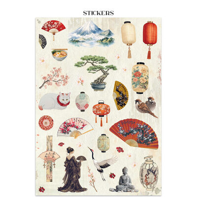 SBJK26 - Stamperia - Stamperia junk journal stickers et découpes – Oriental Garden - Junk journal - Detail 1 SBJK26 - Stamperia - Stamperia junk journal stickers et découpes – Oriental Garden - Junk journal - Detail 1