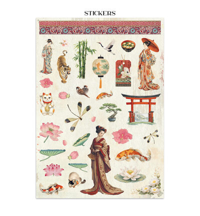 SBJK26 - Stamperia - Stamperia junk journal stickers et découpes – Oriental Garden - Junk journal - Detail 2 SBJK26 - Stamperia - Stamperia junk journal stickers et découpes – Oriental Garden - Junk journal - Detail 2