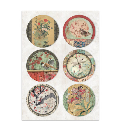 SBJK26 - Stamperia - Stamperia junk journal stickers et découpes – Oriental Garden - Junk journal - Detail 12 SBJK26 - Stamperia - Stamperia junk journal stickers et découpes – Oriental Garden - Junk journal - Detail 12