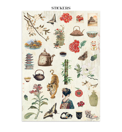 SBJK26 - Stamperia - Stamperia junk journal stickers et découpes – Oriental Garden - Junk journal - Detail 26 SBJK26 - Stamperia - Stamperia junk journal stickers et découpes – Oriental Garden - Junk journal - Detail 26