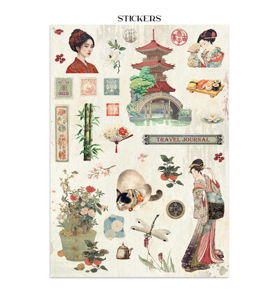 SBJK26 - Stamperia - Stamperia junk journal stickers et découpes – Oriental Garden - Junk journal - Detail 27 SBJK26 - Stamperia - Stamperia junk journal stickers et découpes – Oriental Garden - Junk journal - Detail 27