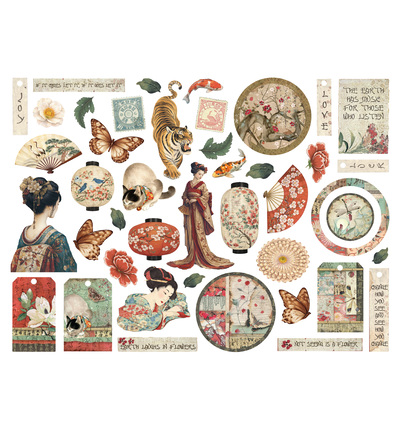 DFLDC139 - Stamperia - Stamperia Die-Cuts – Oriental Garden - Ephemera & Die Cut - Detail 1 DFLDC139 - Stamperia - Stamperia Die-Cuts – Oriental Garden - Ephemera & Die Cut - Detail 1
