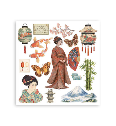 DFLRBX19 - Stamperia - Stamperia set Rub-On 6 feuilles – Oriental Garden - Rub On - Detail 3 DFLRBX19 - Stamperia - Stamperia set Rub-On 6 feuilles – Oriental Garden - Rub On - Detail 3