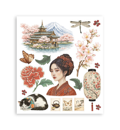 DFLRBXG11 - Stamperia - Stamperia sélection Rub-On 6 feuilles – Oriental Garden - Rub On - Detail 1 DFLRBXG11 - Stamperia - Stamperia sélection Rub-On 6 feuilles – Oriental Garden - Rub On - Detail 1
