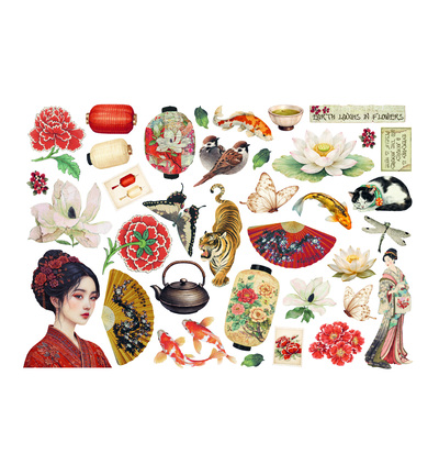 DFLCT87 - Stamperia - Stamperia éphéméra – Oriental Garden - Ephemera & Die Cut - Detail 1 DFLCT87 - Stamperia - Stamperia éphéméra – Oriental Garden - Ephemera & Die Cut - Detail 1