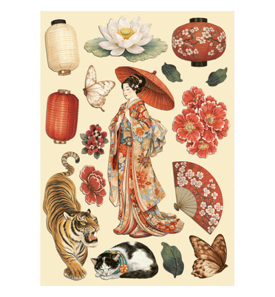 KLSP204 - Stamperia - Stamperia formes en bois A5 – Oriental Garden - Formes en bois & tampons - Detail 1 KLSP204 - Stamperia - Stamperia formes en bois A5 – Oriental Garden - Formes en bois & tampons - Detail 1
