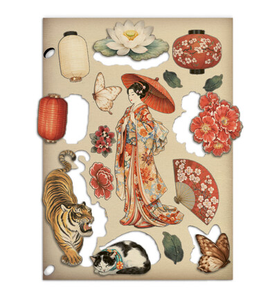 KLSP204 - Stamperia - Stamperia formes en bois A5 – Oriental Garden - Formes en bois & tampons - Detail 2 KLSP204 - Stamperia - Stamperia formes en bois A5 – Oriental Garden - Formes en bois & tampons - Detail 2