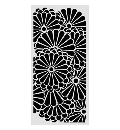 KSTDL168 - Stamperia - Stamperia pochoir 12x25 cm – Oriental Garden motif fleurs de jardin - Stencil - Detail 1 KSTDL168 - Stamperia - Stamperia pochoir 12x25 cm – Oriental Garden motif fleurs de jardin - Stencil - Detail 1