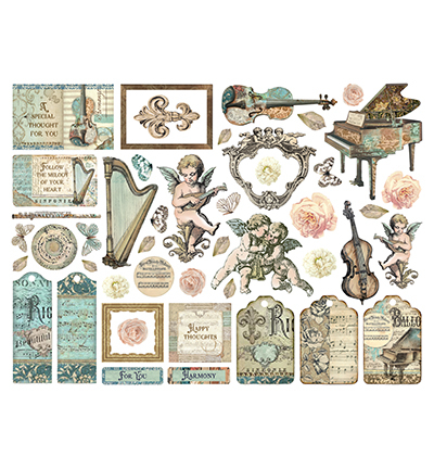 DFLDC108 - Stamperia - Stamperia Die cuts assorted - Music - Die Cuts - Detail 1 DFLDC108 - Stamperia - Stamperia Die cuts assorted - Music - Die Cuts - Detail 1