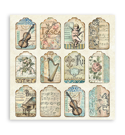 SBBS118 - Stamperia - Stamperia Scrapbooking Small Pad Music - Music - Scrapbooking Pads - Detail 2 SBBS118 - Stamperia - Stamperia Scrapbooking Small Pad Music - Music - Scrapbooking Pads - Detail 2
