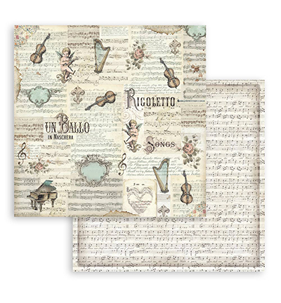 SBBS118 - Stamperia - Stamperia Scrapbooking Small Pad Music - Music - Scrapbooking Pads - Detail 4 SBBS118 - Stamperia - Stamperia Scrapbooking Small Pad Music - Music - Scrapbooking Pads - Detail 4