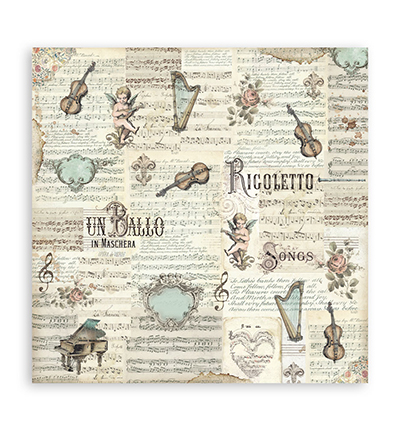 SBBS118 - Stamperia - Stamperia Scrapbooking Small Pad Music - Music - Scrapbooking Pads - Detail 5 SBBS118 - Stamperia - Stamperia Scrapbooking Small Pad Music - Music - Scrapbooking Pads - Detail 5
