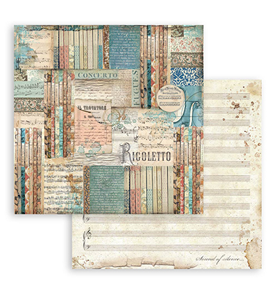 SBBS118 - Stamperia - Stamperia Scrapbooking Small Pad Music - Music - Scrapbooking Pads - Detail 18 SBBS118 - Stamperia - Stamperia Scrapbooking Small Pad Music - Music - Scrapbooking Pads - Detail 18