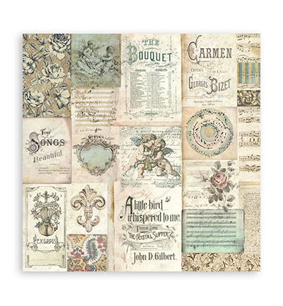 SBBS118 - Stamperia - Stamperia Scrapbooking Small Pad Music - Music - Scrapbooking Pads - Detail 34 SBBS118 - Stamperia - Stamperia Scrapbooking Small Pad Music - Music - Scrapbooking Pads - Detail 34