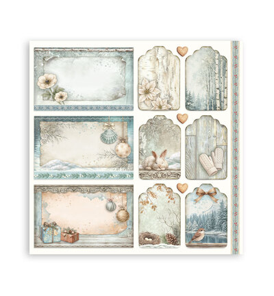 SBBL190 - Stamperia - Stamperia grand bloc scrapbooking 30,5x30,5 cm – White Christmas - Scrapbooking Pad - Detail 4 SBBL190 - Stamperia - Stamperia grand bloc scrapbooking 30,5x30,5 cm – White Christmas - Scrapbooking Pad - Detail 4
