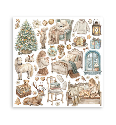 SBBL190 - Stamperia - Stamperia grand bloc scrapbooking 30,5x30,5 cm – White Christmas - Scrapbooking Pad - Detail 8 SBBL190 - Stamperia - Stamperia grand bloc scrapbooking 30,5x30,5 cm – White Christmas - Scrapbooking Pad - Detail 8