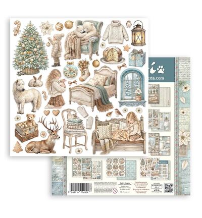 SBBL190 - Stamperia - Stamperia grand bloc scrapbooking 30,5x30,5 cm – White Christmas - Scrapbooking Pad - Detail 9 SBBL190 - Stamperia - Stamperia grand bloc scrapbooking 30,5x30,5 cm – White Christmas - Scrapbooking Pad - Detail 9